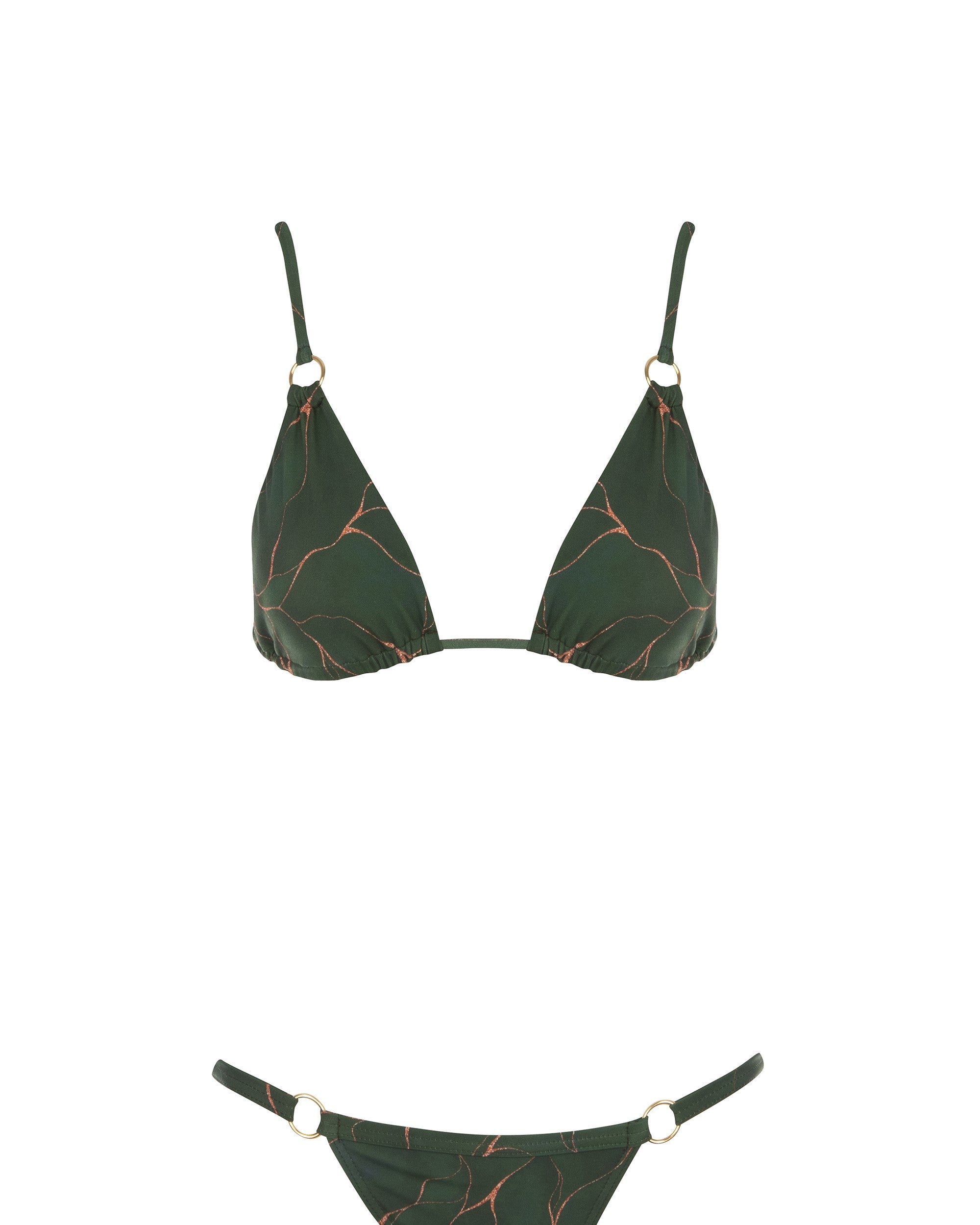 Havana Bikini Top Emerald Leaf