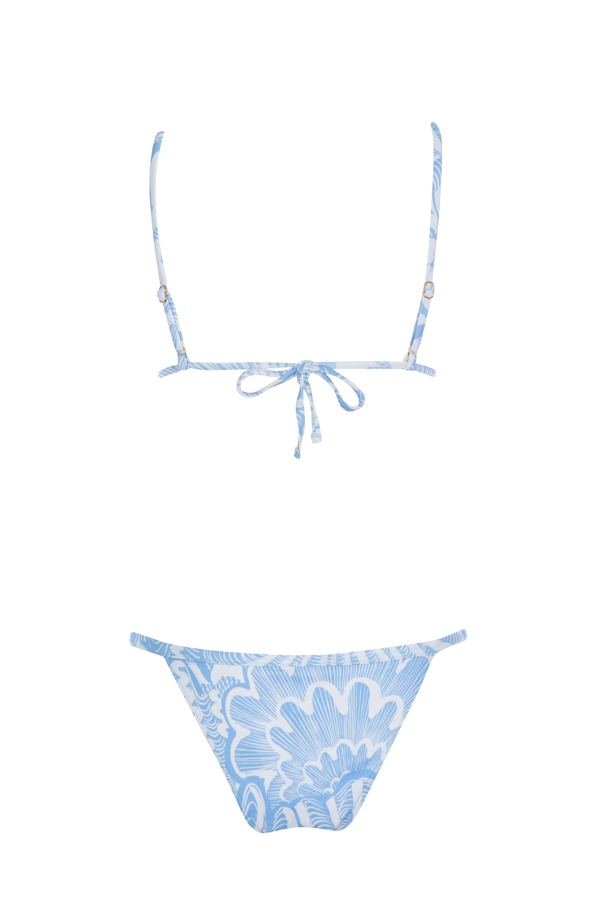 Havana Bikini Bottom Blue Abstract Shells