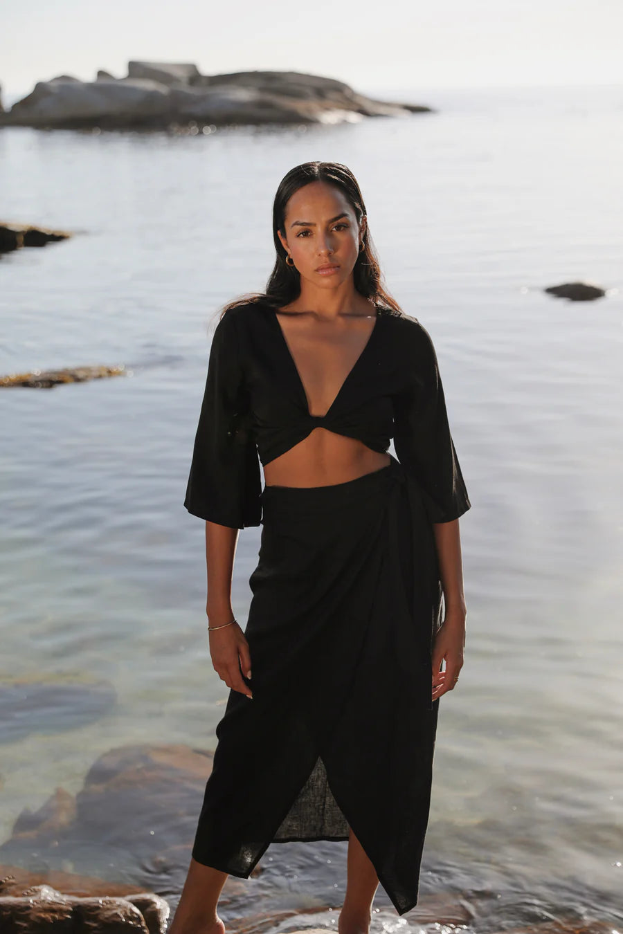 The Wrap Skirt Black