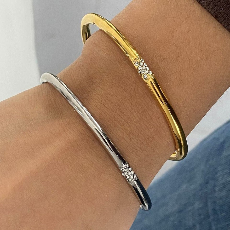 Gleamstone 18k Plated Gold Cuff