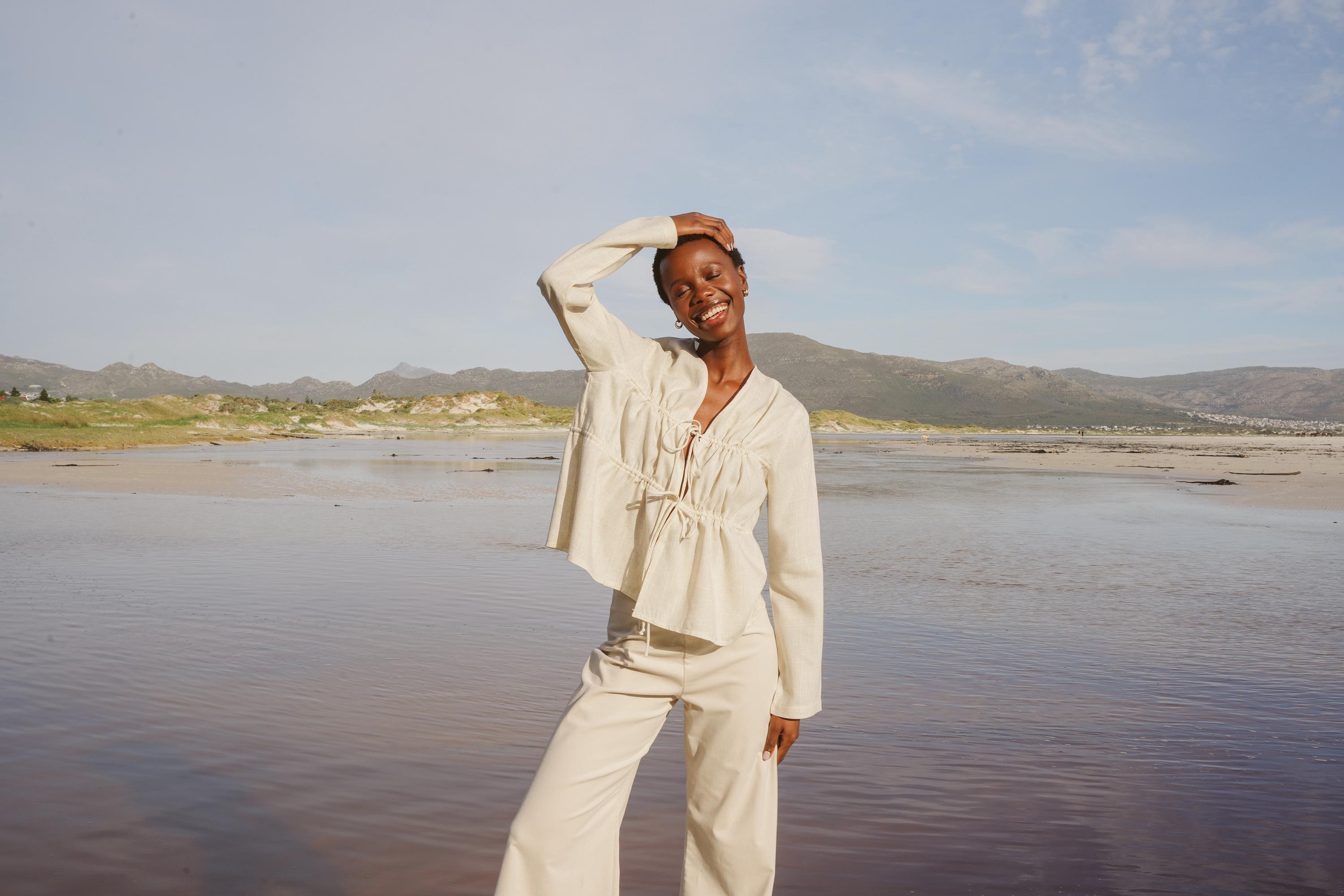 The Wide Leg Pants Cream