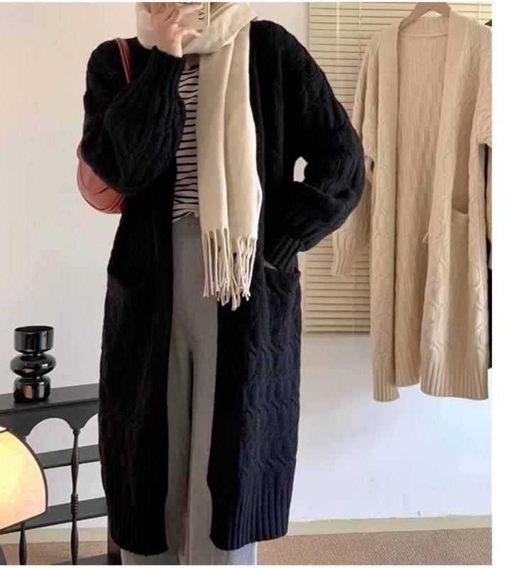 Infinity Cable Cardigan Black