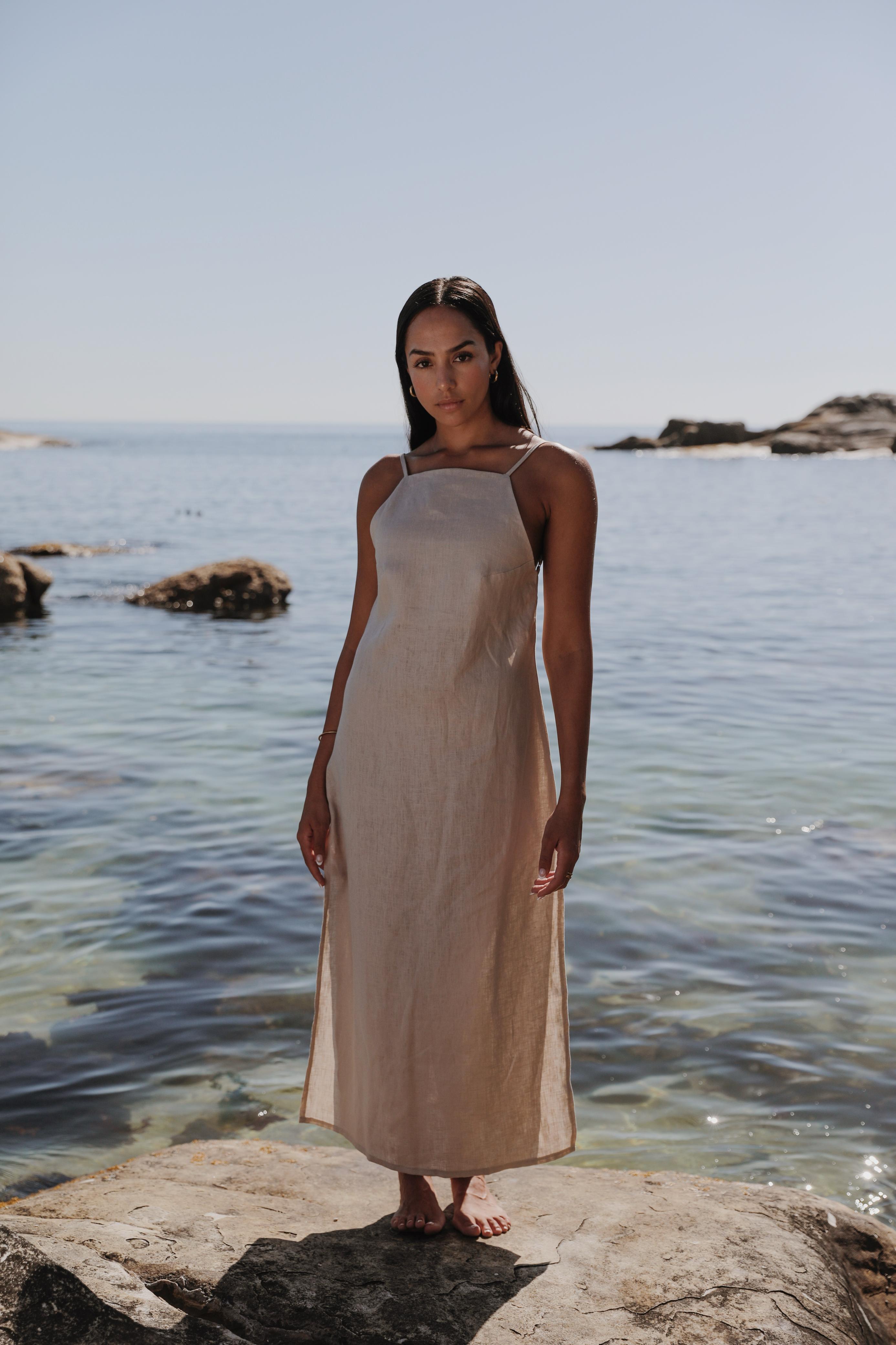 The Full Length Slip Dress Natural