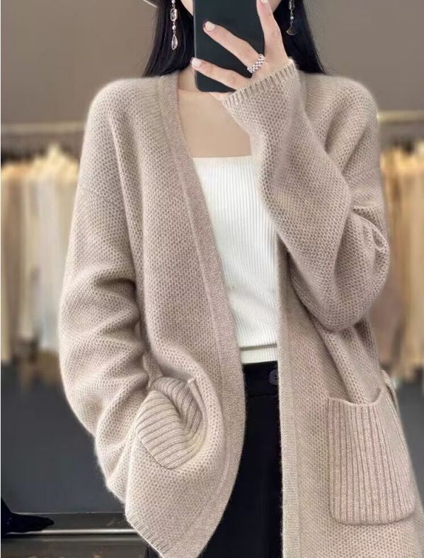 Pearl & Thread Cardigan Stone