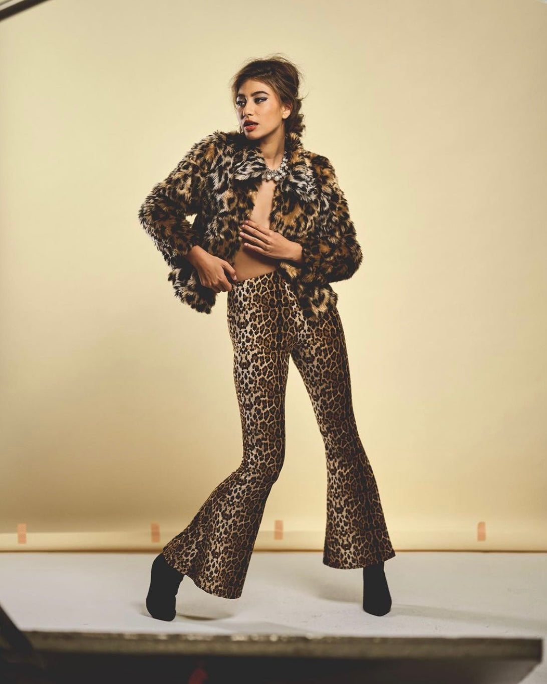 Jungle Babe Flare Pants Leopard