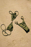 The Natalie Bralette Top Moss Glimmer