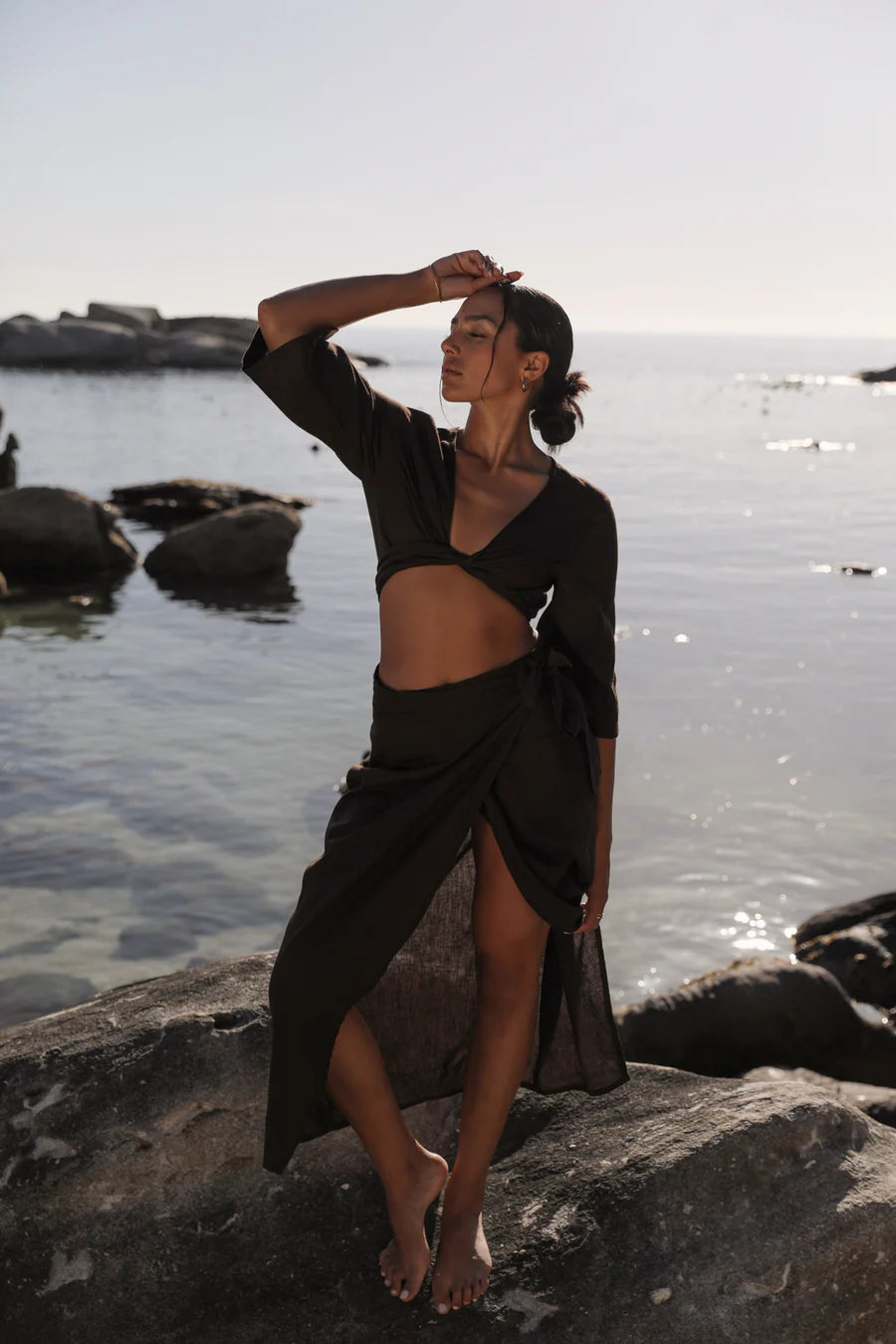 The Wrap Skirt Brown