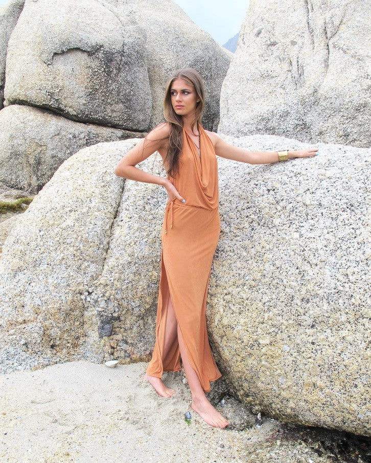 Madison Dress Maxi Peach
