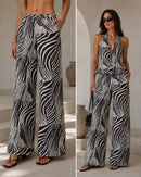 Wild Society Tailored Pants Zebra  Brown/Cream
