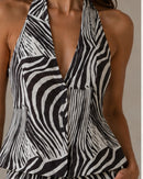 Wild Society Muse Top Zebra Brown/Cream