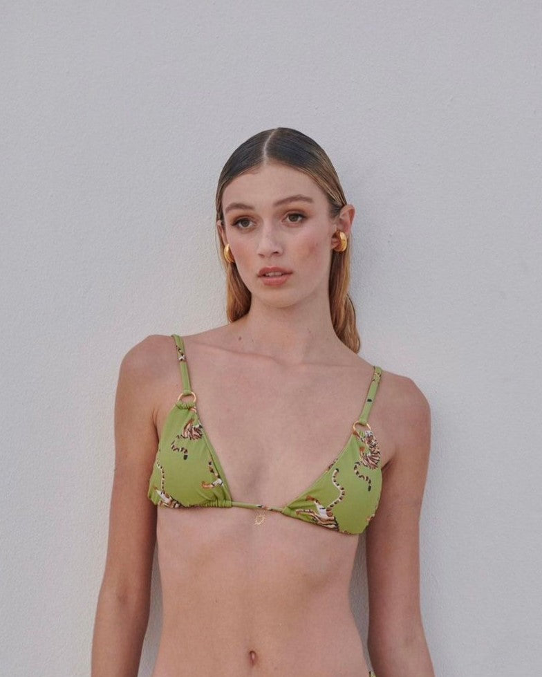 Havana Bikini Top Tiger Pistachio