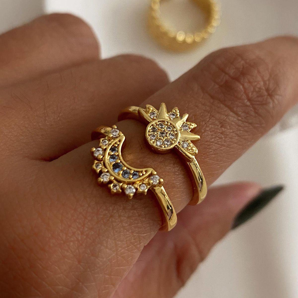 Golden Eclipse 18k Gold Plated Ring