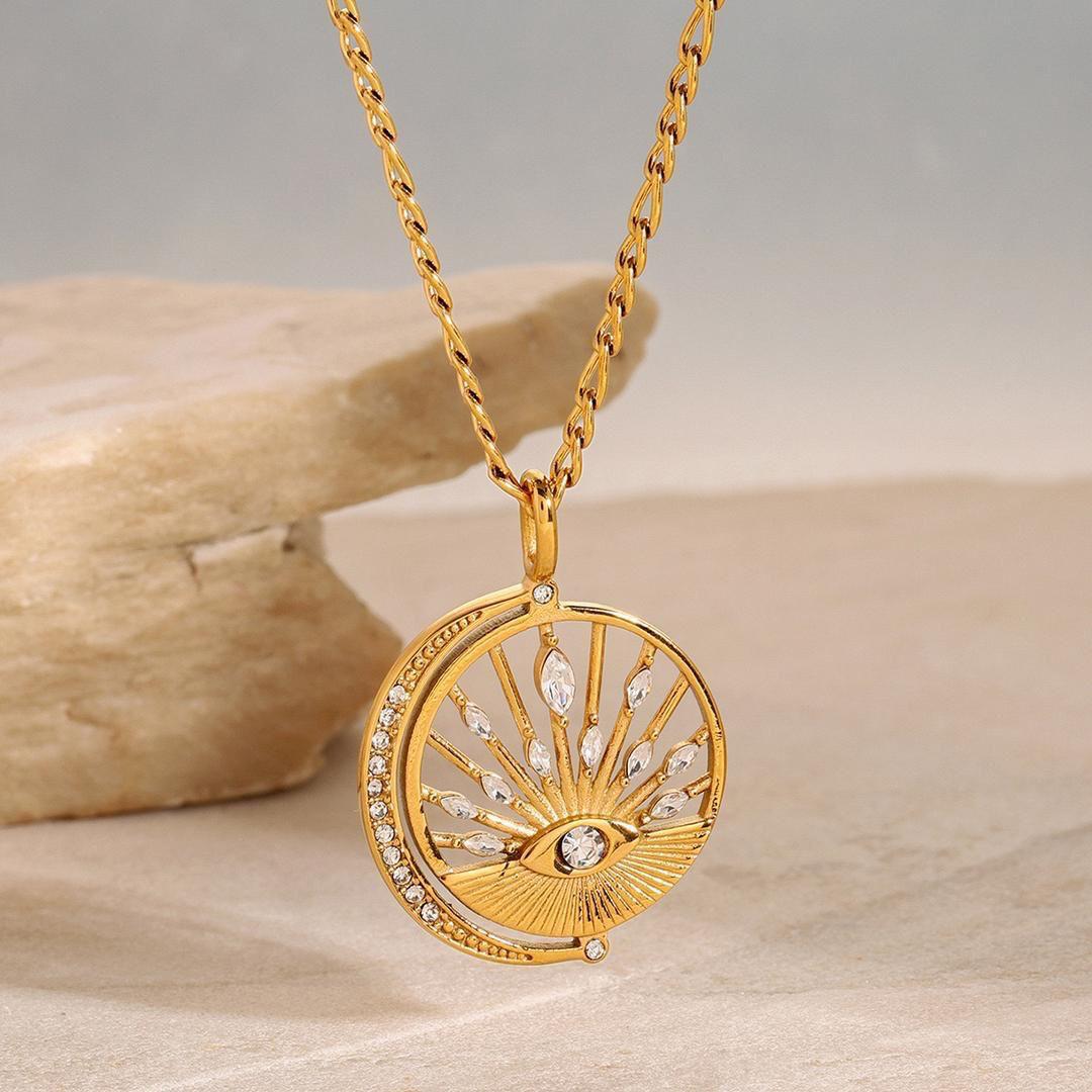 Golden Aura 18k Gold Plated Pendant Necklace