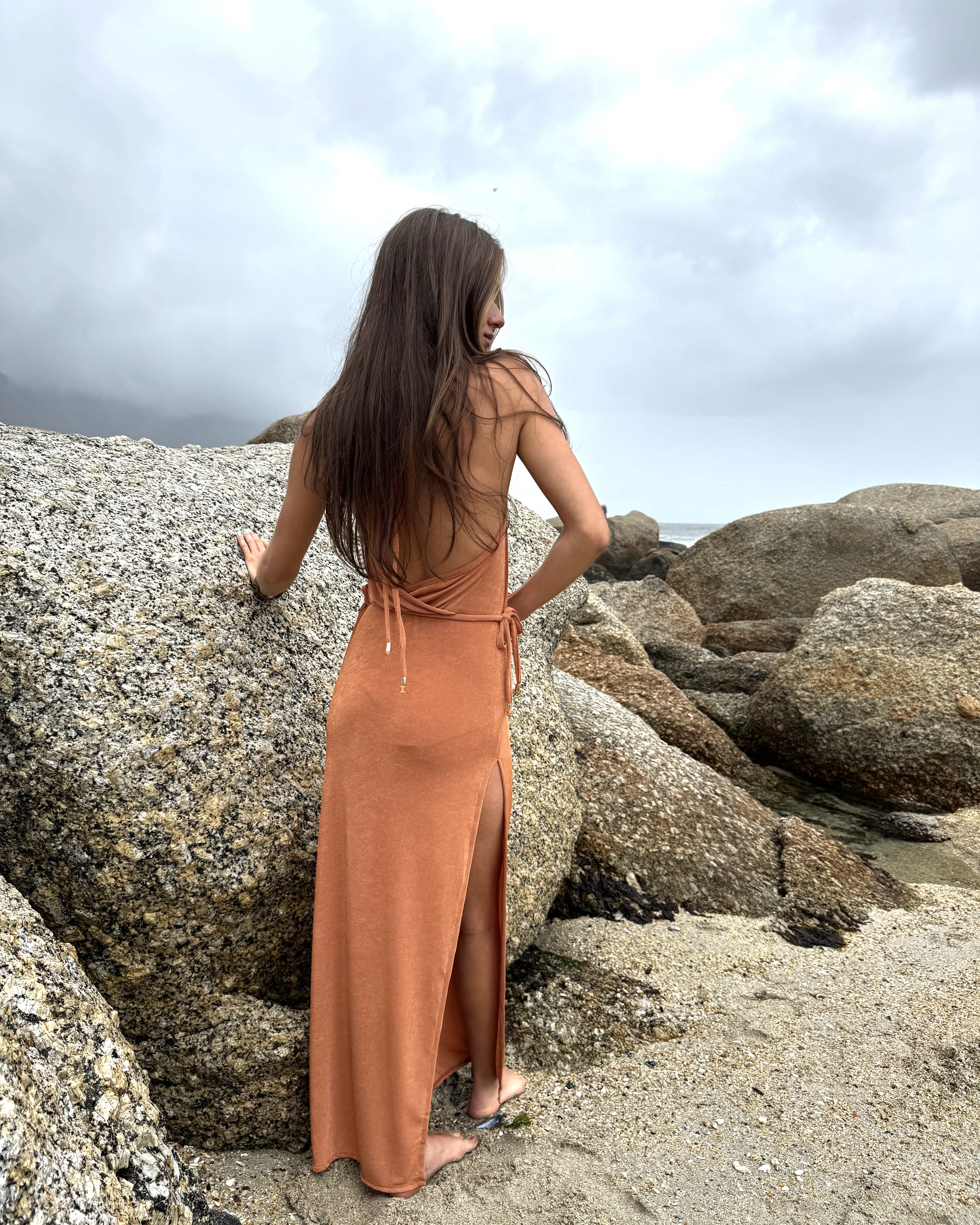 Madison Dress Maxi Peach