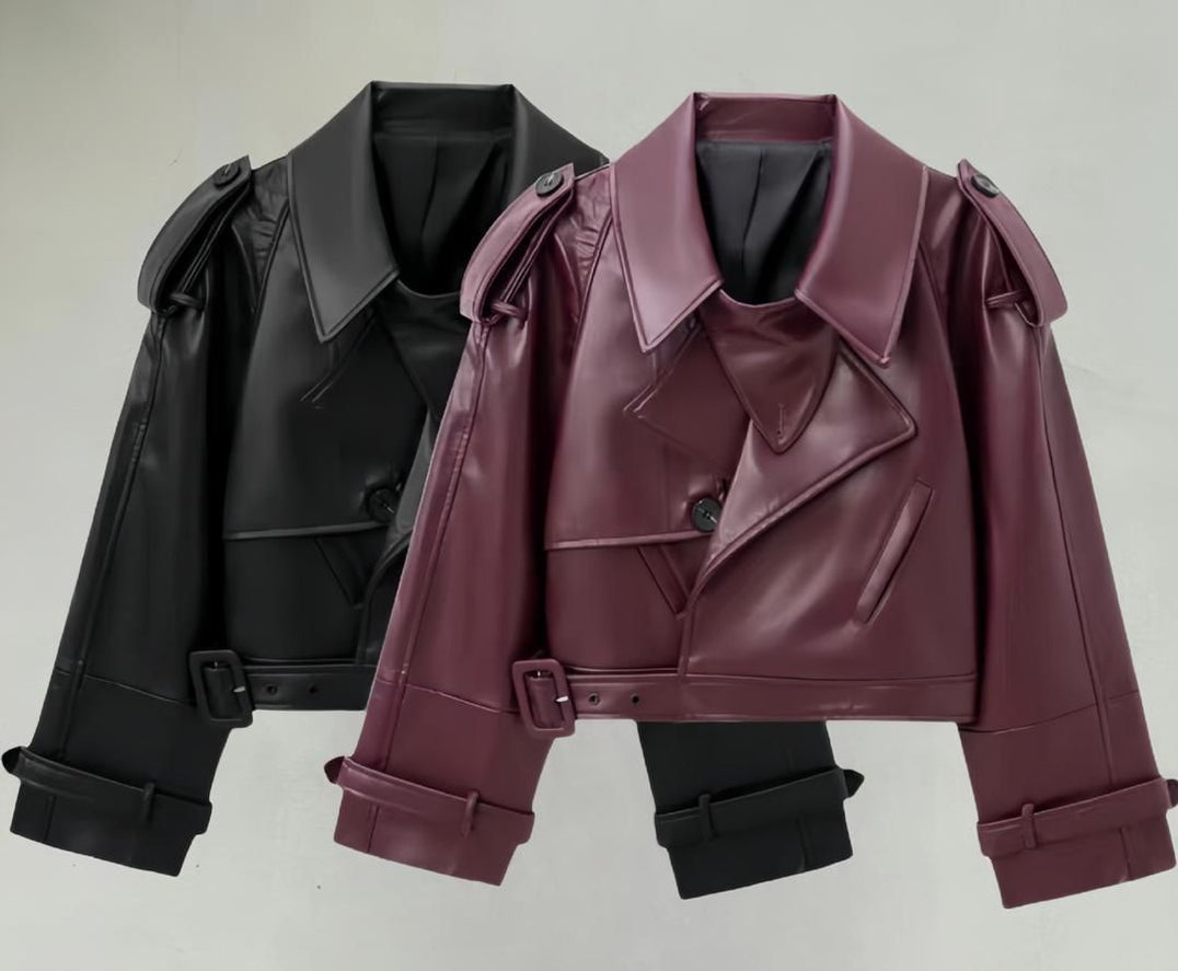 Taking The Lead Pu Leather Jacket Black