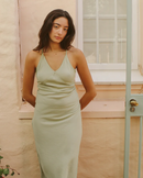 The Tencel Slip Dress Pistachio