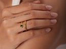 Emerald Serpent 18k Plated Ring