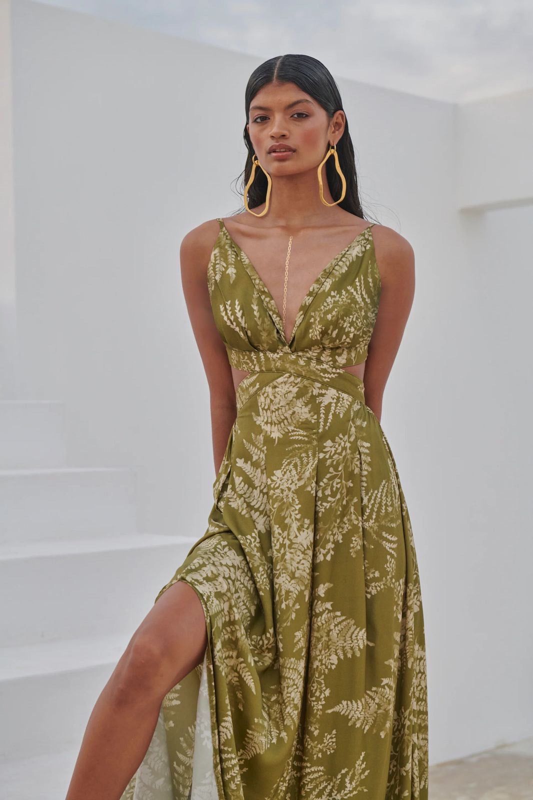 Caitlin Dress Dapple Olive