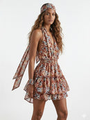 Infinity Dress Short Amber Floral