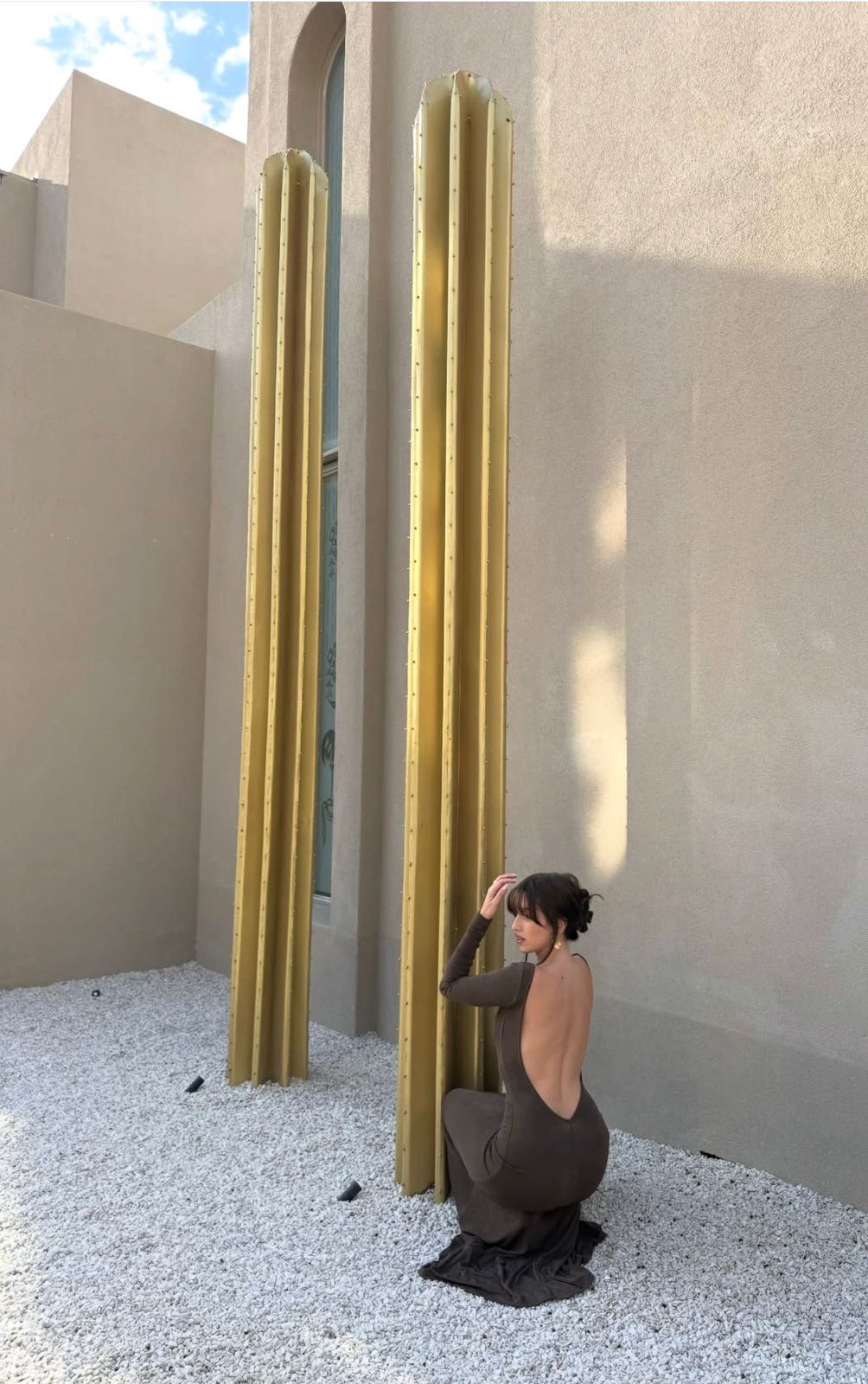 Isola Backless Maxi Dress Cocoa