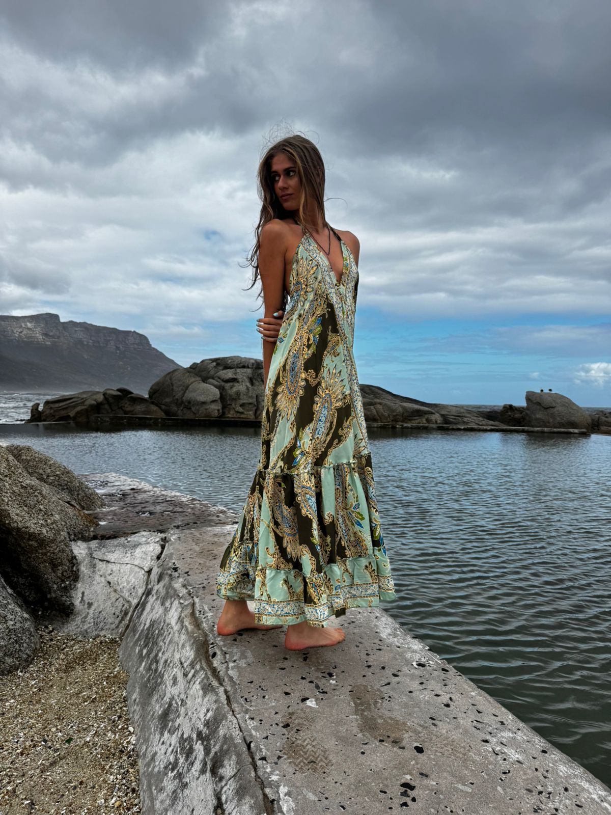 Jaipur Maxi Dress Paisley Turquoise