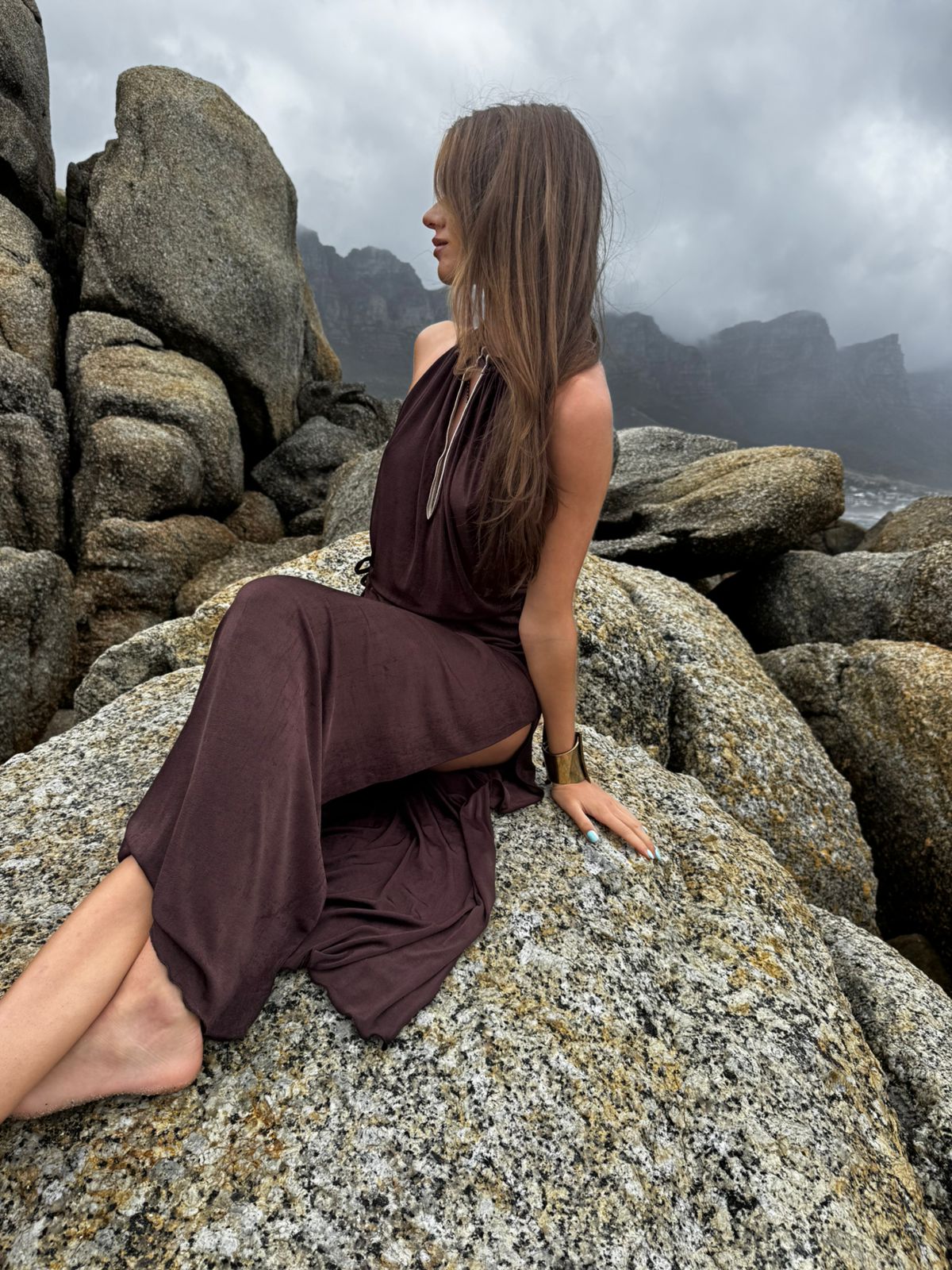 Nassau Dress Chocolate Long