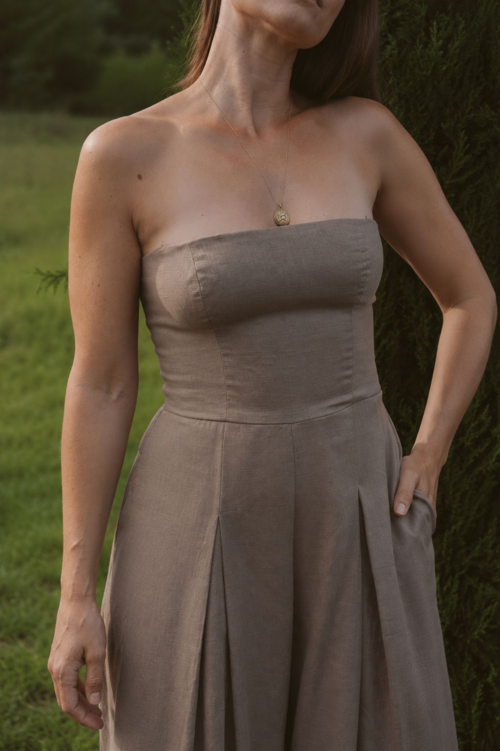 The Sofia Jumpsuit Stone