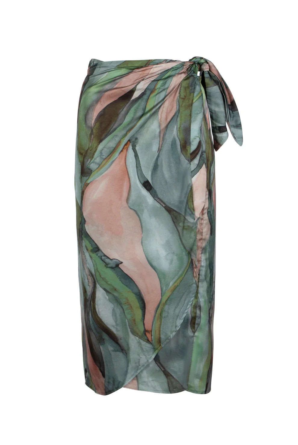 Wrap Skirt Watercolour Green