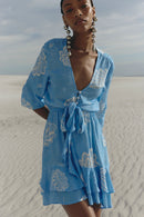 Sienna Dress White Shells & Sand