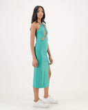 Splice Dress Green