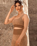 Fierce Active Set Leopard Nude