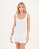 Ribbed Bodycon Dress White