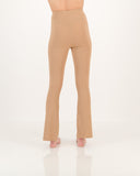 Ribbed Flare Pants/Nude