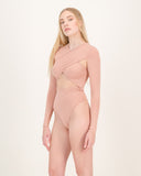 Open Heart Bodysuit/ Nude