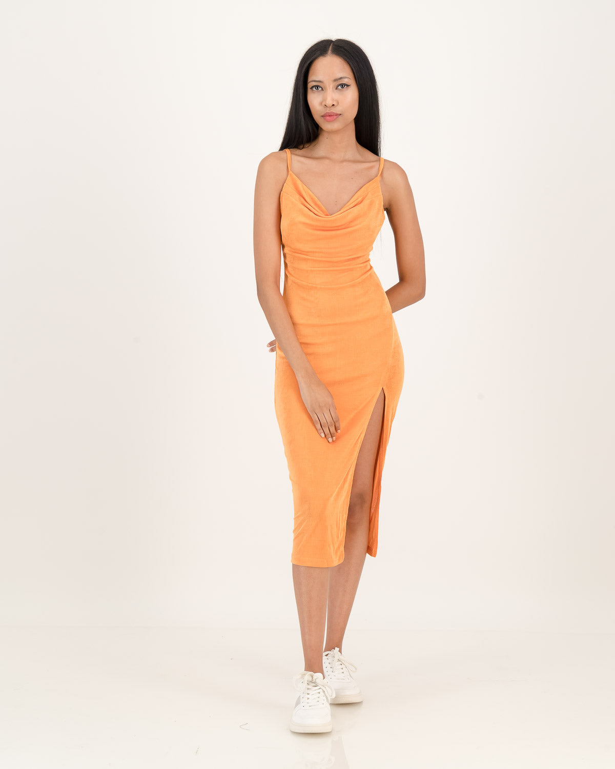 Aperol Midi Dress Orange
