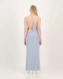 Ribbed Exposure Maxi Dress Blue