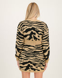 Wilding Out Knit Dress Caramel