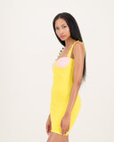 Candy Button Dress Yellow