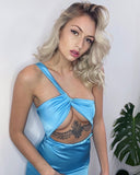 Twisted Heart Mini Dress Electric Pink